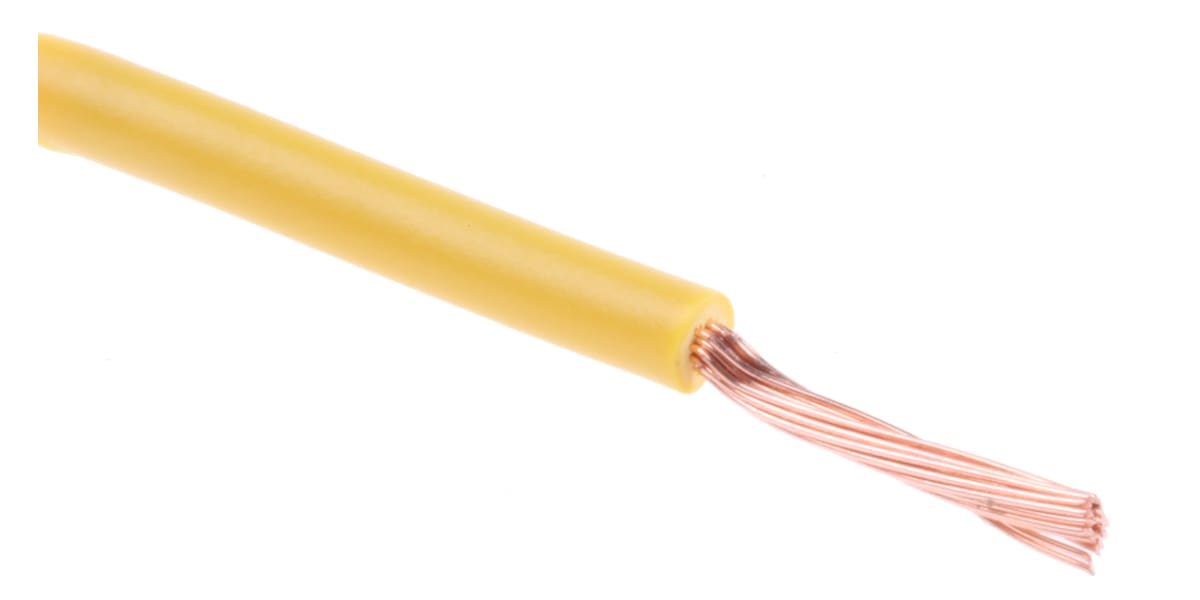 Product image for 2491X Yellow equipment wire,.75sq.mm100m