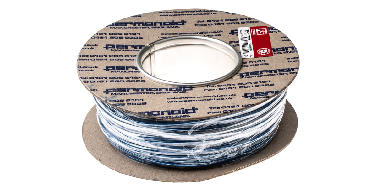 Product image for 2491X blue equipment wire,1sq.mm 100m