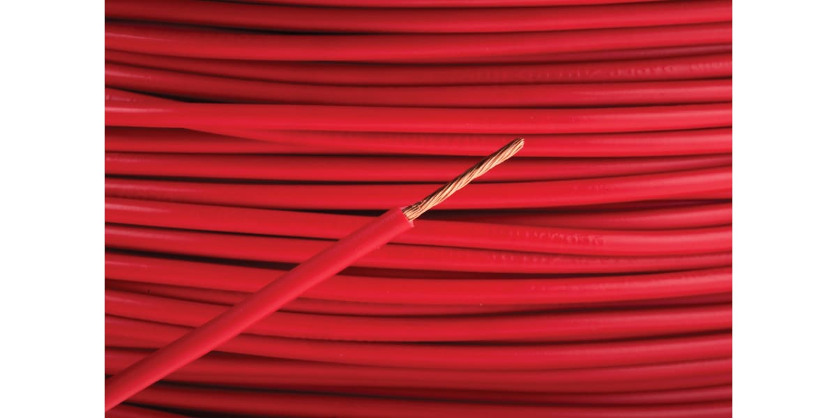 Product image for 2491X red equipment wire,1sq.mm 100m