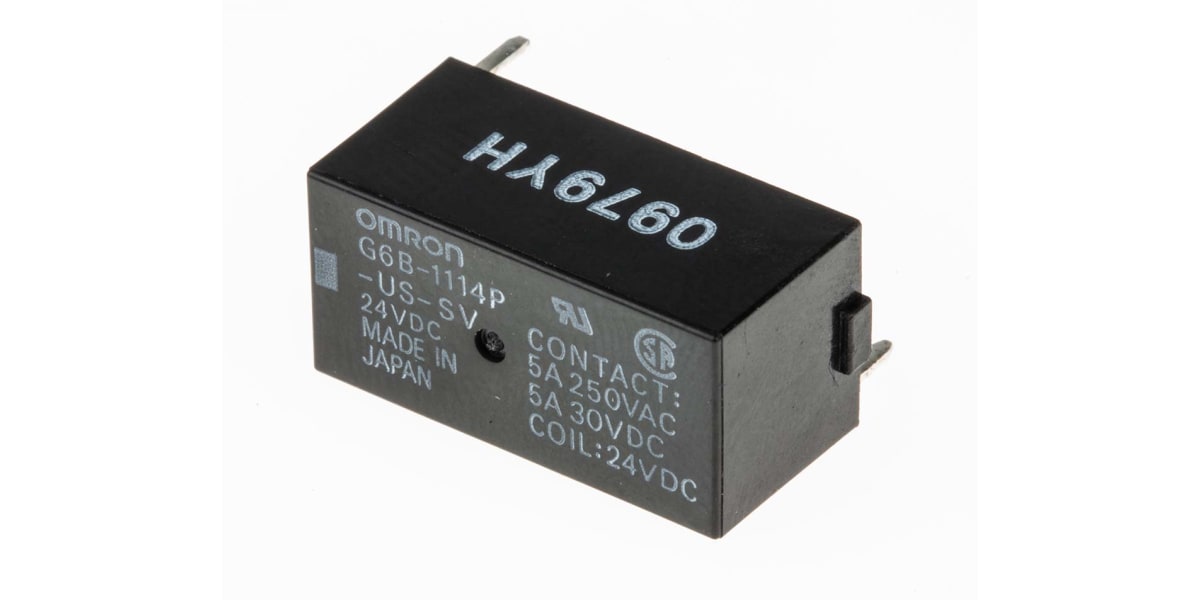 Product image for SPNO MINIATURE PCB RELAY,5A 24VDC COIL