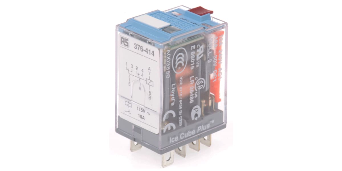 Product image for DPDT PLUG-IN RELAY,10A 115VAC COIL