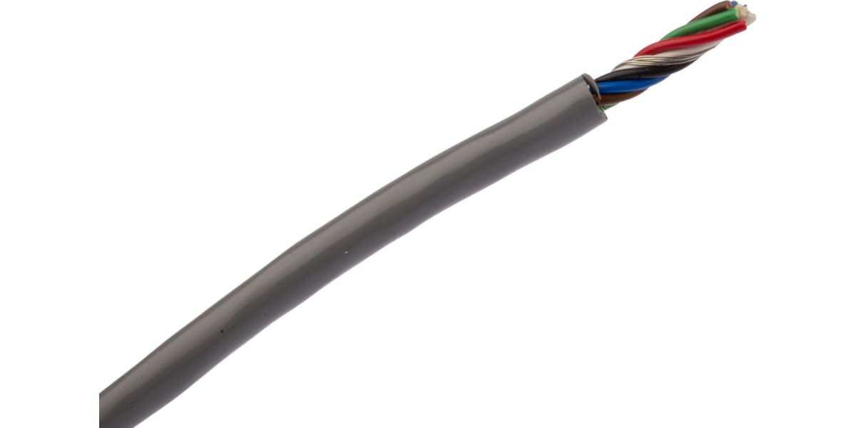 Product image for Grey 6 core overall shielded cable,304m