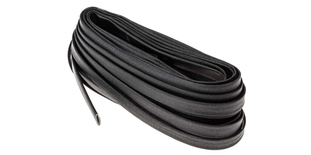 Product image for Black acrylic heat resistant braid,6mm