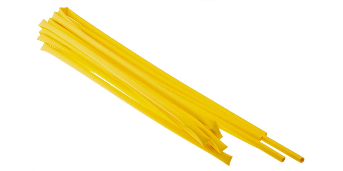 Product image for Yellow std heatshrink sleeve,6.4mm bore