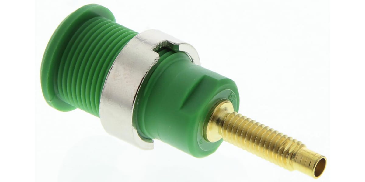 Product image for Green shrouded stud socket,4mm