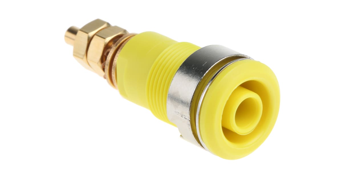 Product image for Yellow shrouded stud socket,4mm