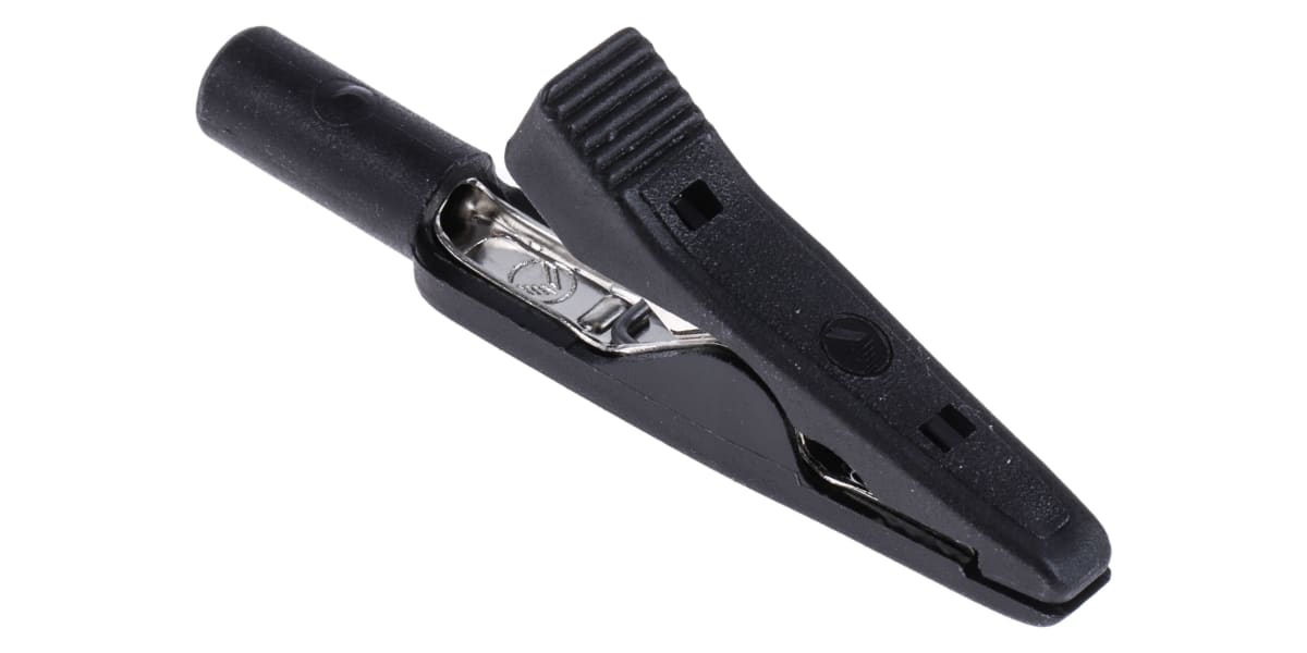 Product image for Black miniature insulated crocodile clip