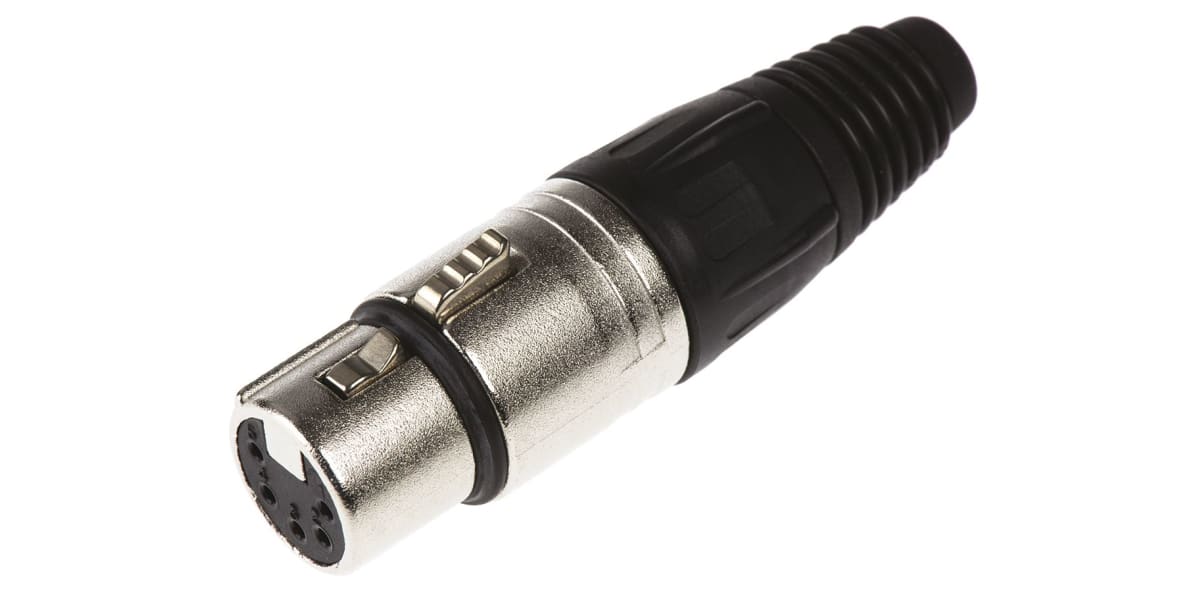 Product image for 5WAY NICKEL FINISH XLR CABLE SOCKET,7.5A