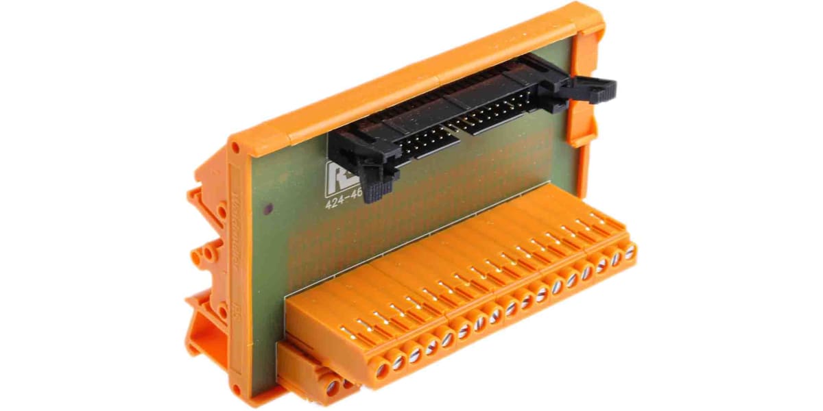 Product image for 34 way IDC header DIN rail terminal