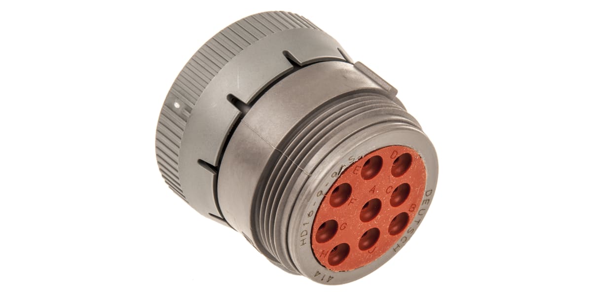 Product image for Deutsch Crimp Housing, 9 Contacts, Cable Mount, IP67