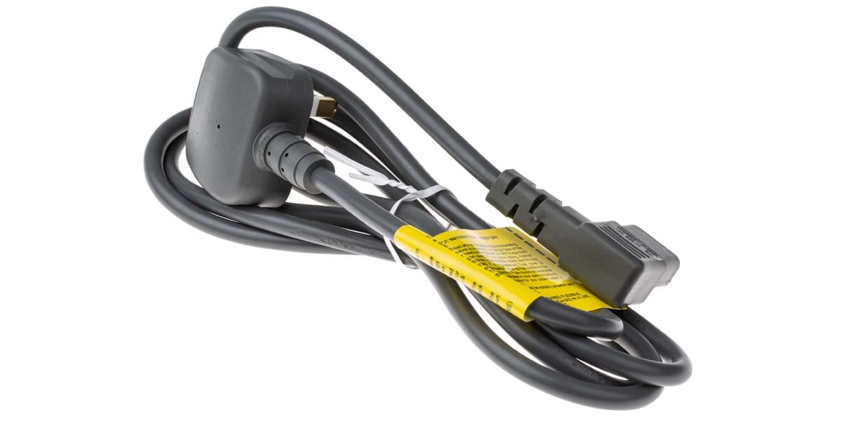 Product image for Power Cord C13 to UK BS1363 90 deg 2m