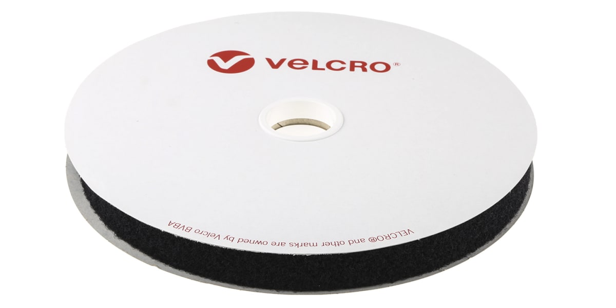 Product image for VELCRO BLACK BACK-BACK STRIP,20MM W