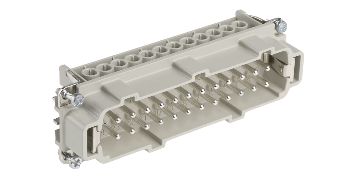 Product image for H-BE Cable Mount Connector Insert, Male, 24 Way, 16A, 600 V