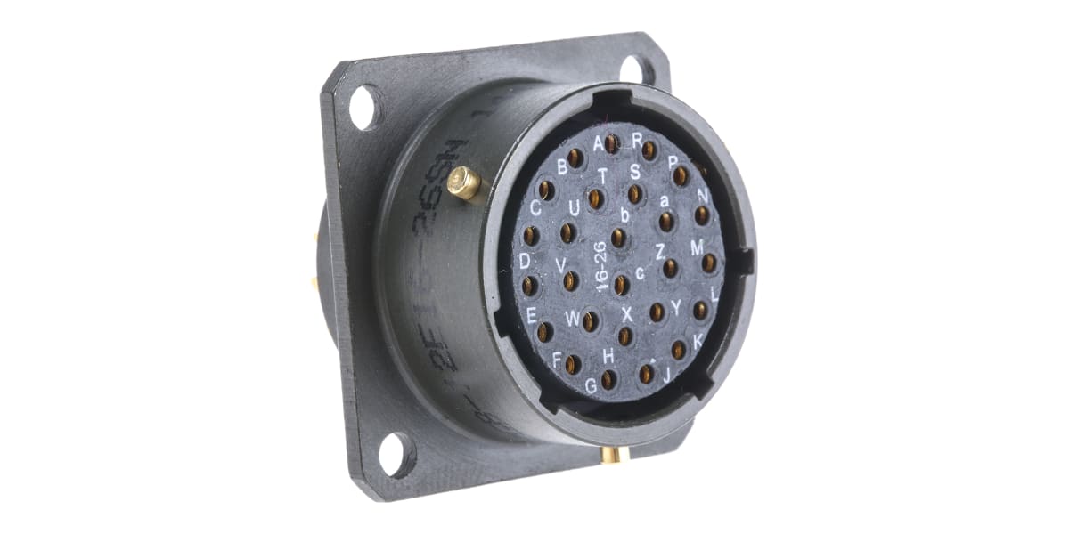 Product image for Sq Flange Receptacle, 26way Skt Contacts