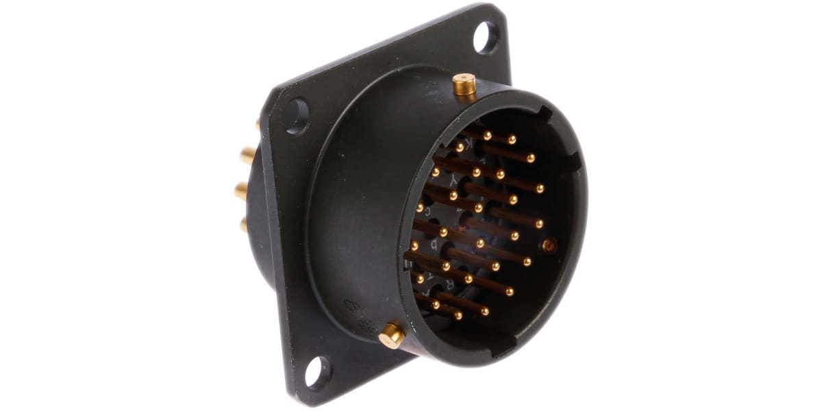 Product image for Sq Flange Receptacle, 26way Pin Contacts