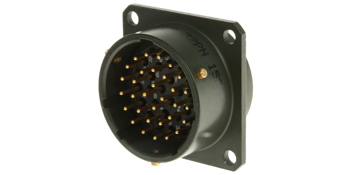 Product image for Sq Flange Receptacle, 32way Pin Contacts