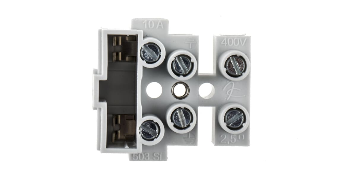 Product image for 3 way fused terminal block,6.3A 20mm