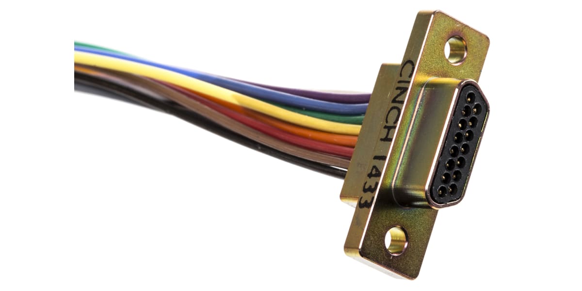 Product image for 15 way metal shell micro D plug,3A