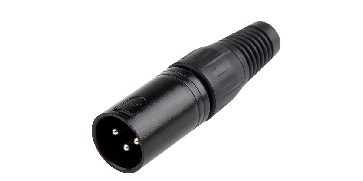 Product image for 3 way cable mount XLR plastic plug 16A