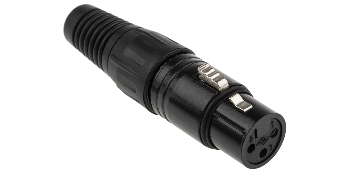 Product image for 3 way cable mount XLR plastic socket 16A