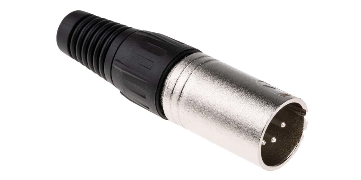 Product image for 4 way nickel finish XLR cable plug