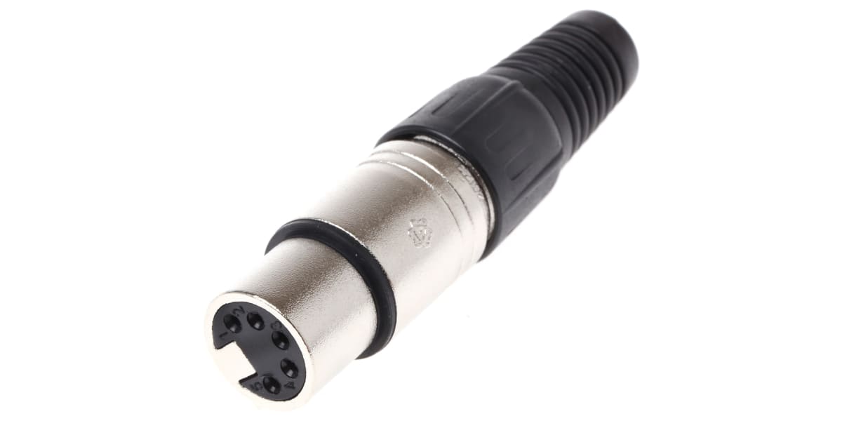 Product image for 5 way nickel finish XLR cable socket