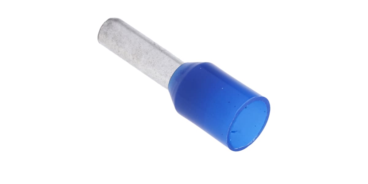 Product image for Blue insulated bootlace ferrule,8mm pin