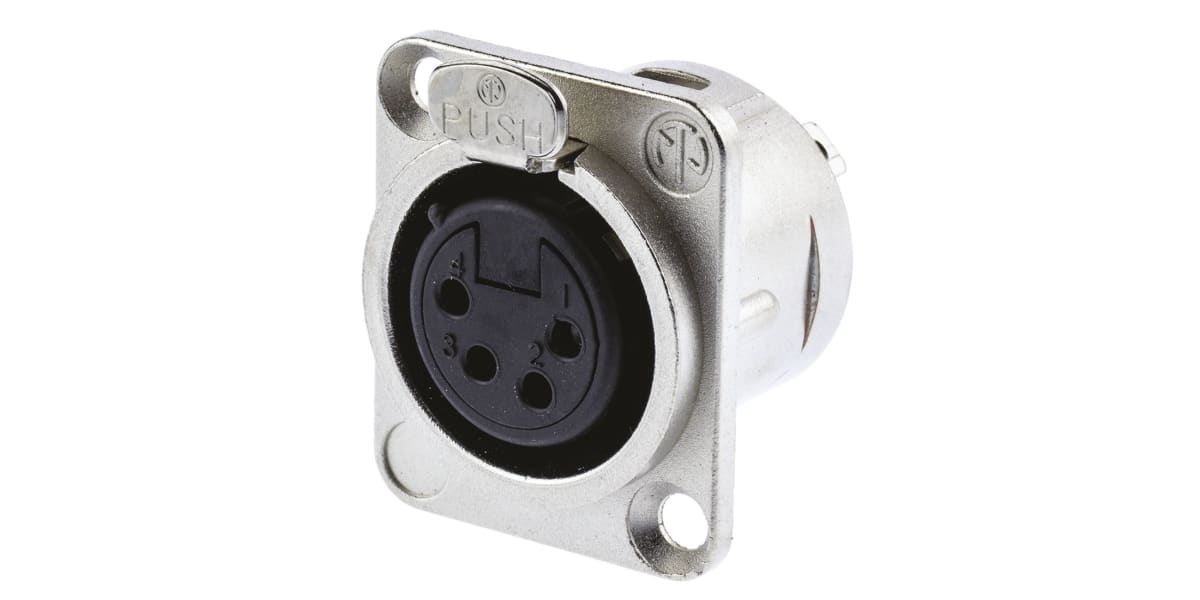 Product image for 4 WAY UNIFIED HOUSING XLR PANEL SOCKET