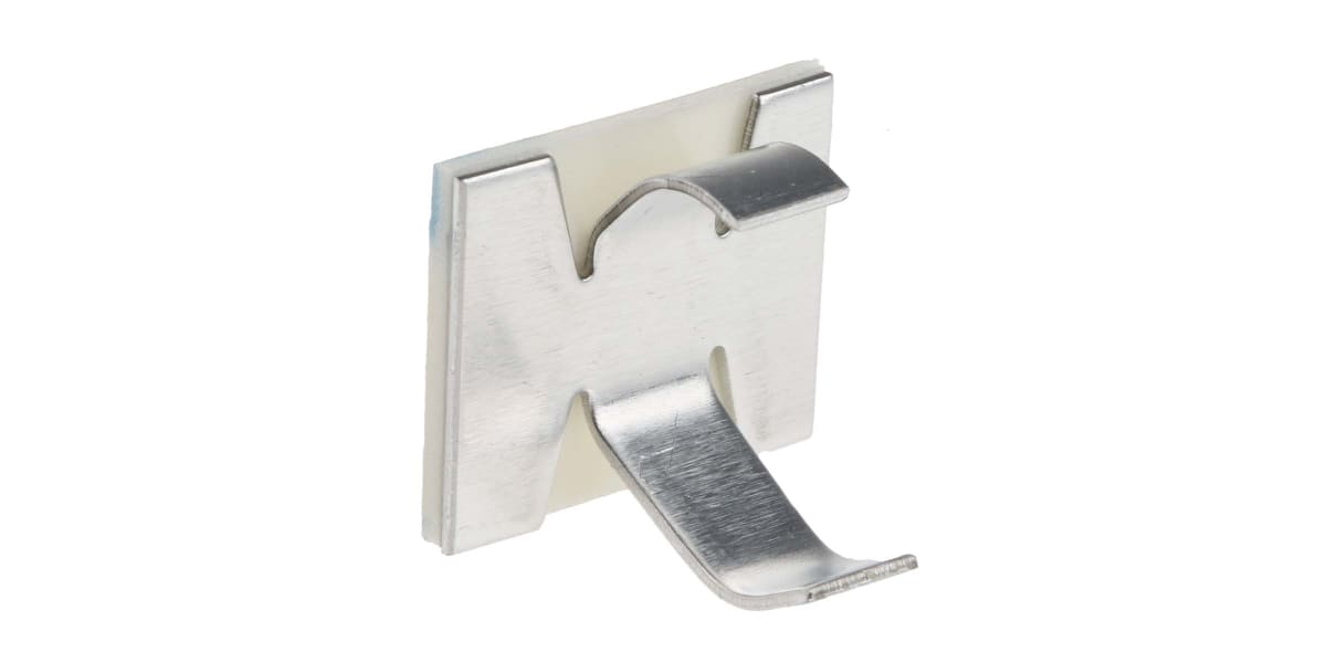 Product image for Aluminium self adhesive clip, 9.5mm dia