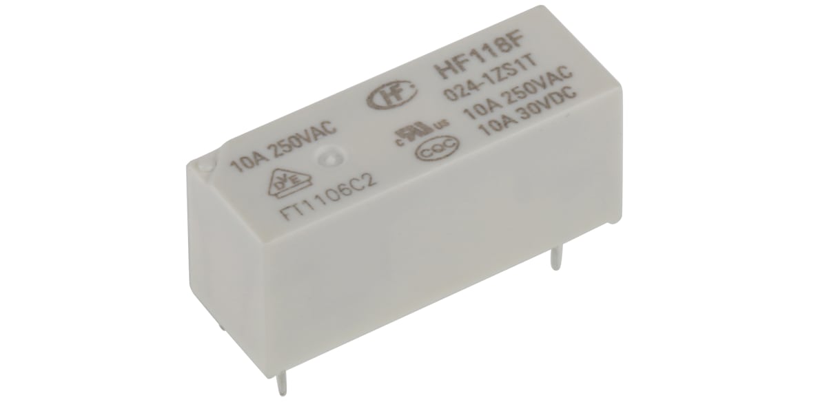 Product image for SPDT extralow PCB relay, 10A 24Vdc coil