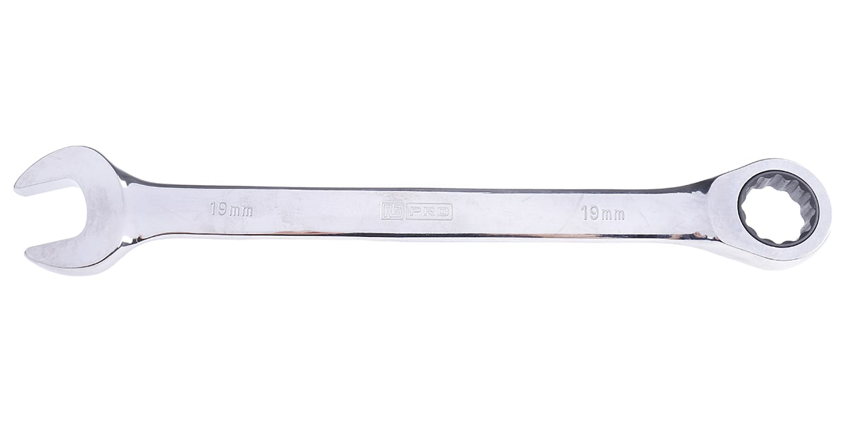 Product image for Ratcheting combination spanner,19mm