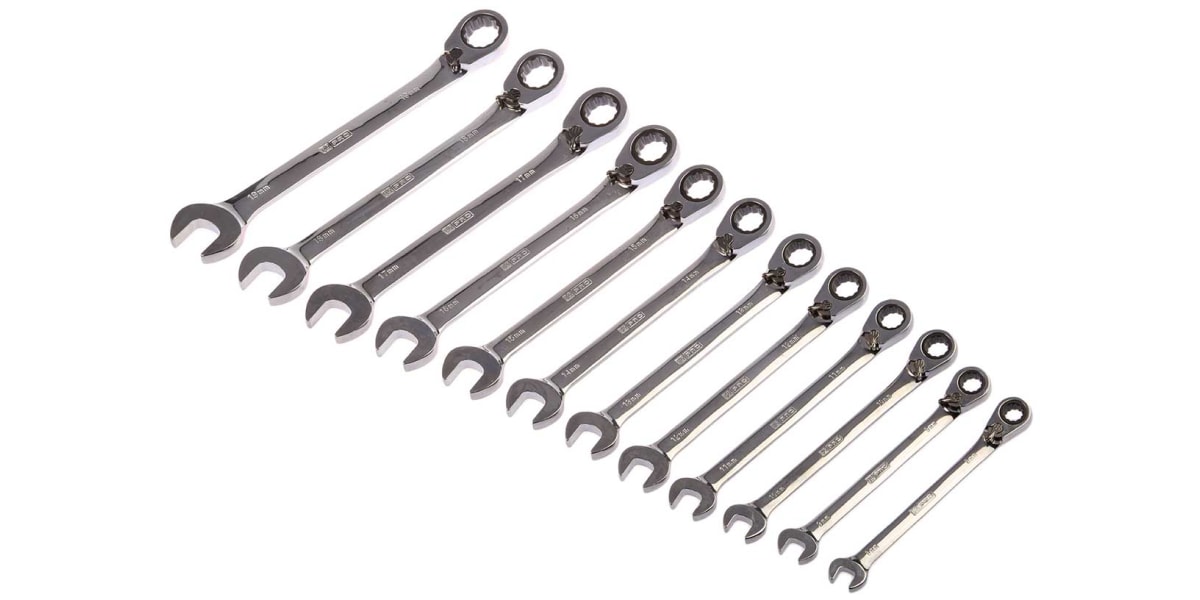 Product image for 12 Piece Reversible Ratchet Spanner Set