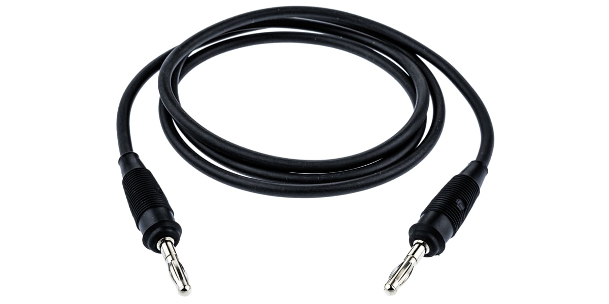 Product image for Black silicone test lead,4mm plug