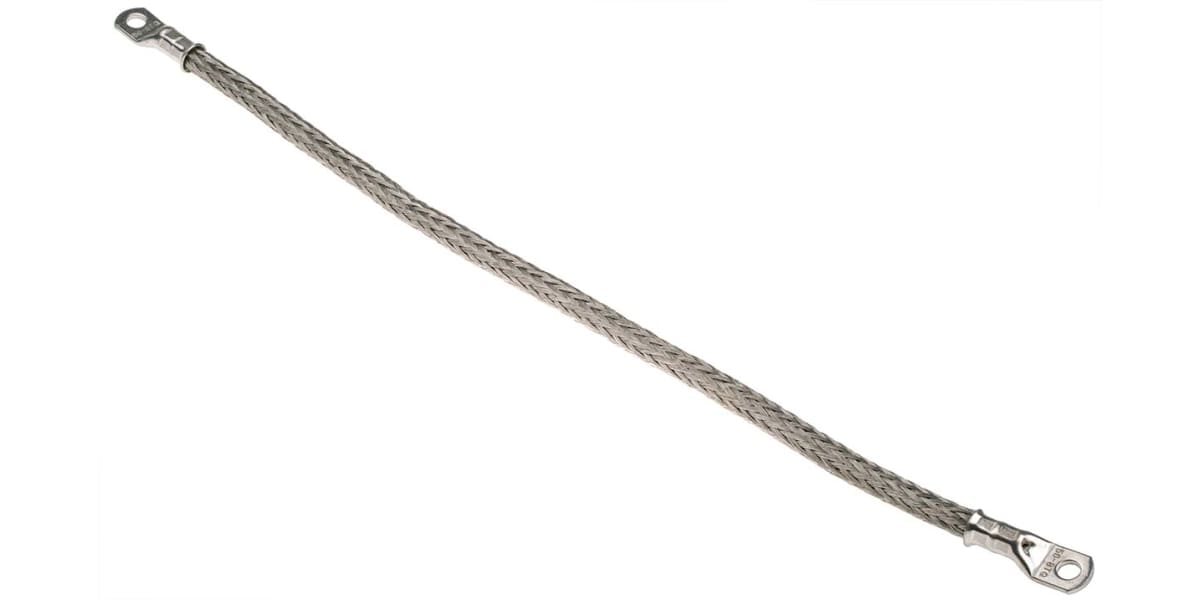 Product image for Braided earth lead,500mm L M8-M8