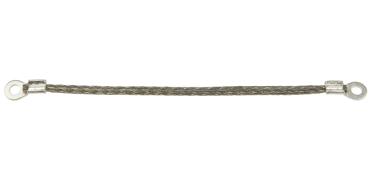 Product image for Braided earth lead,100mm L M3.5-M3.5