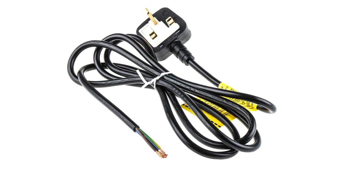 Product image for Power Cord UK BS1363 one end 2m