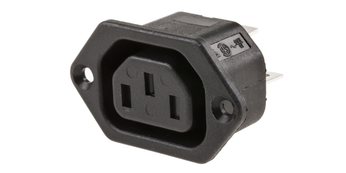 Product image for BLACK FLANGE FIXING SHUTTERED SOCKET,10A