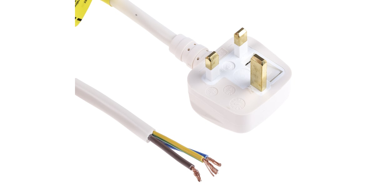 Product image for Wht moulded plug w/integral lead,2m 13A