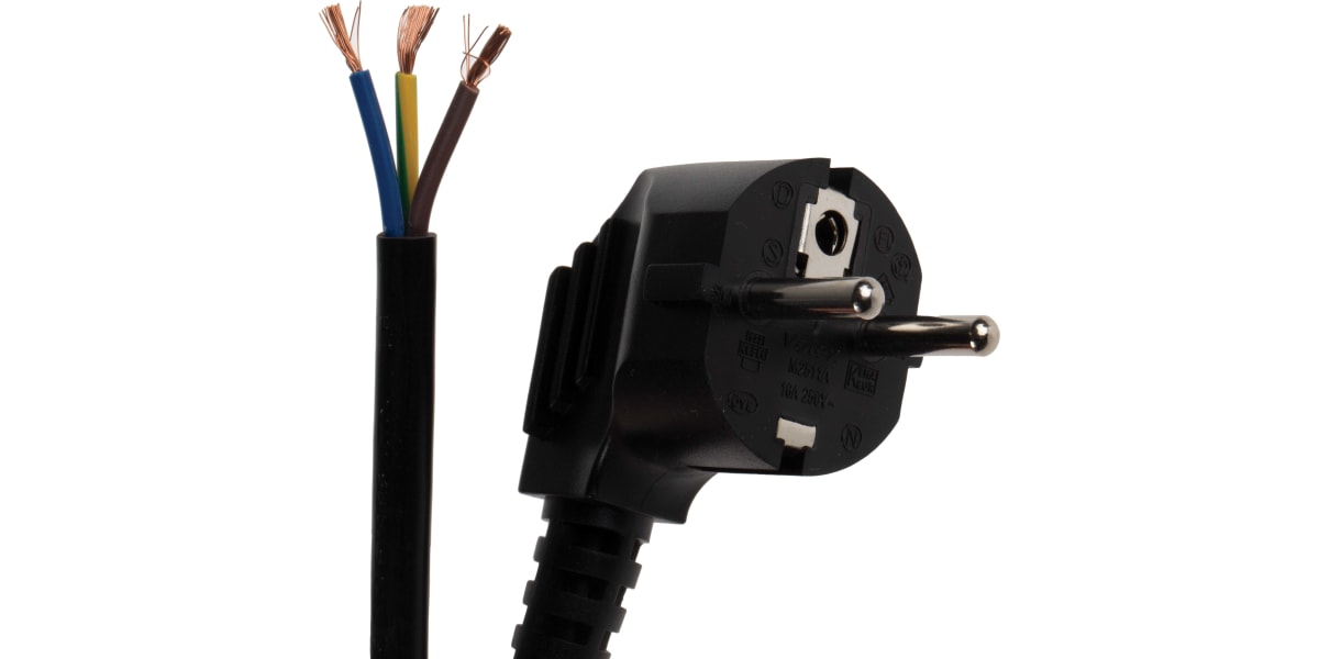 Product image for Power Cord Schuko one end 2m