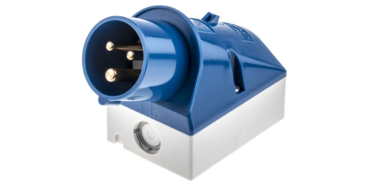 Product image for BLUE 2P+E APPLIANCE INLET,16A 230V