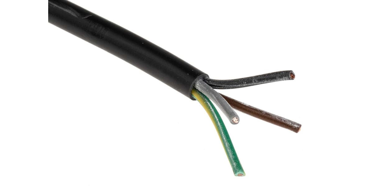 Product image for 0.75mm 3184Y Black Cable