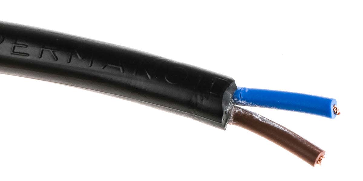 Product image for 0.75mm 3182Y Black Cable