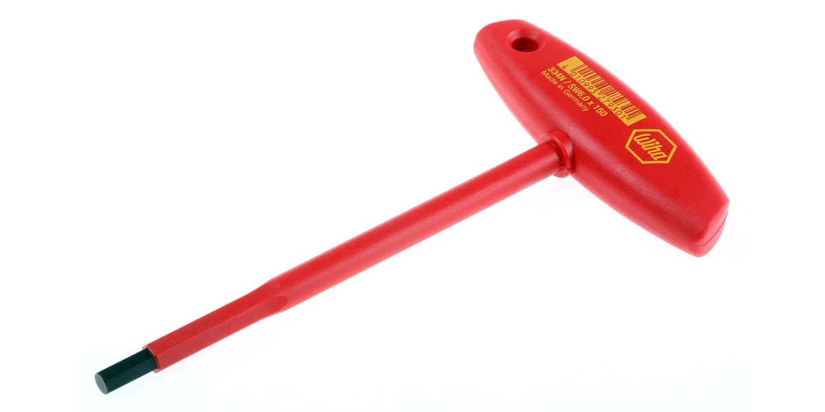 Product image for VDE T-Handle hex driver SW 6