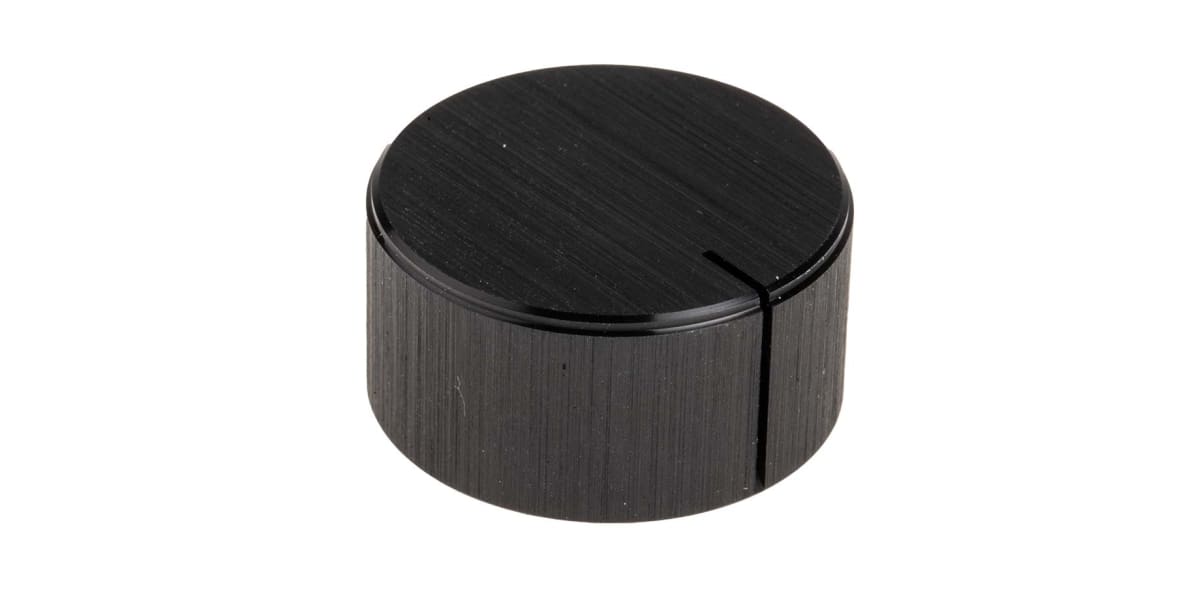 Product image for Black finish aluminium knob,28mm dia
