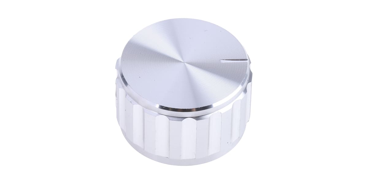 Product image for Solid fluted aluminium knob,25mm dia