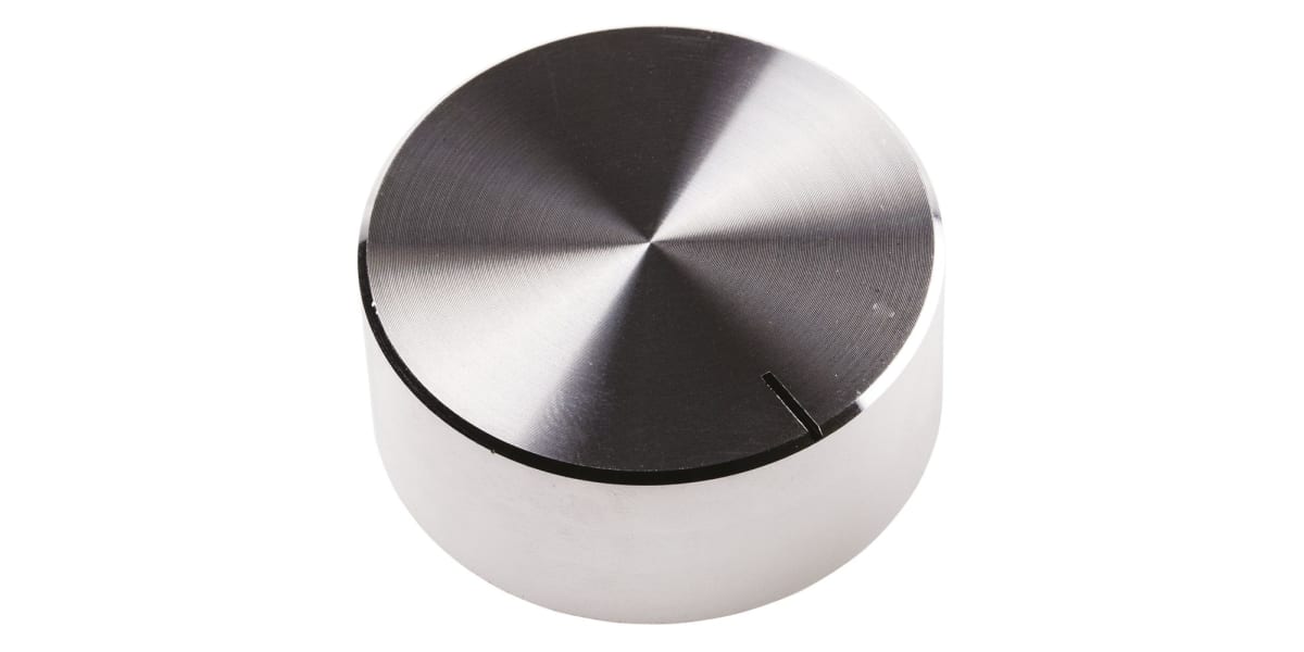 Product image for Spun finish aluminium clad knob,38mm dia