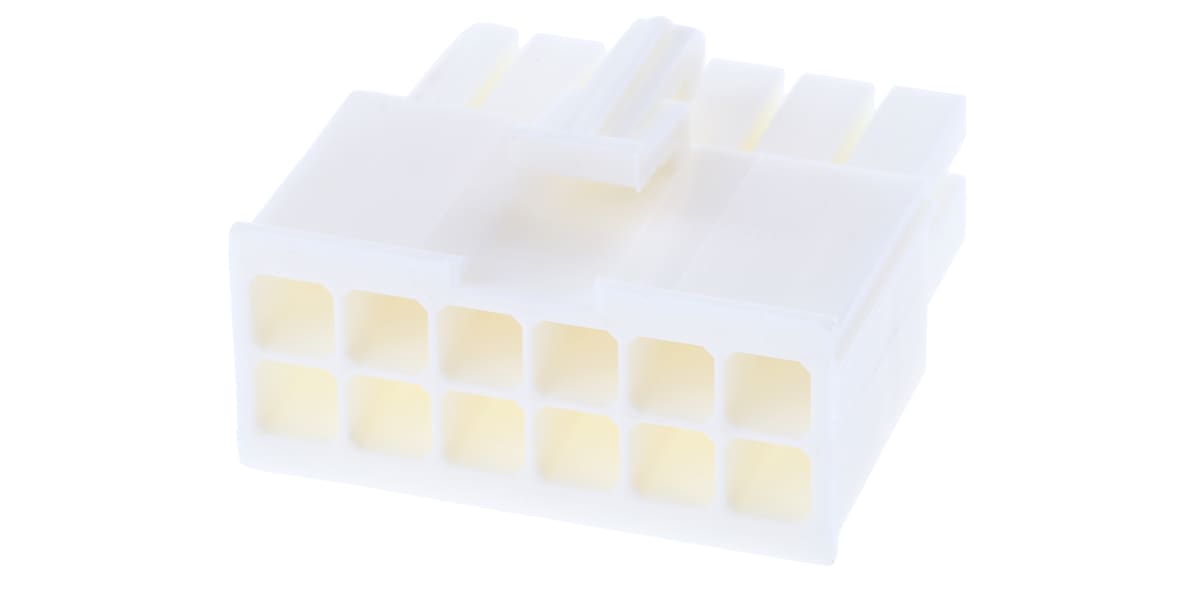 Product image for 12w Plug Dual row White UL 94 V-0