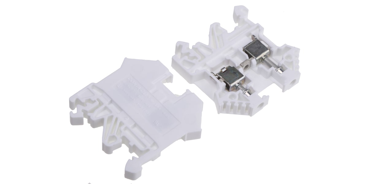 Product image for 4mm din rail terminal white