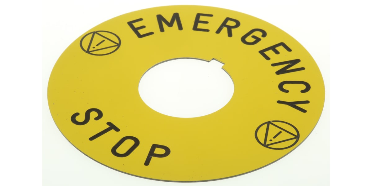Product image for EMERGENCY STOP LEGEND PLATE
