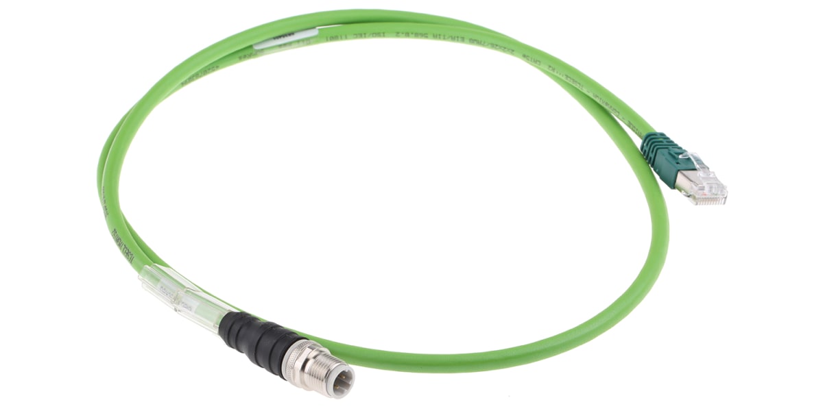 Product image for ETHERNET Cable M12-RJ45 1M